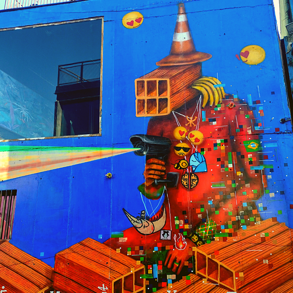 Mural no Beco do Batman em SP.