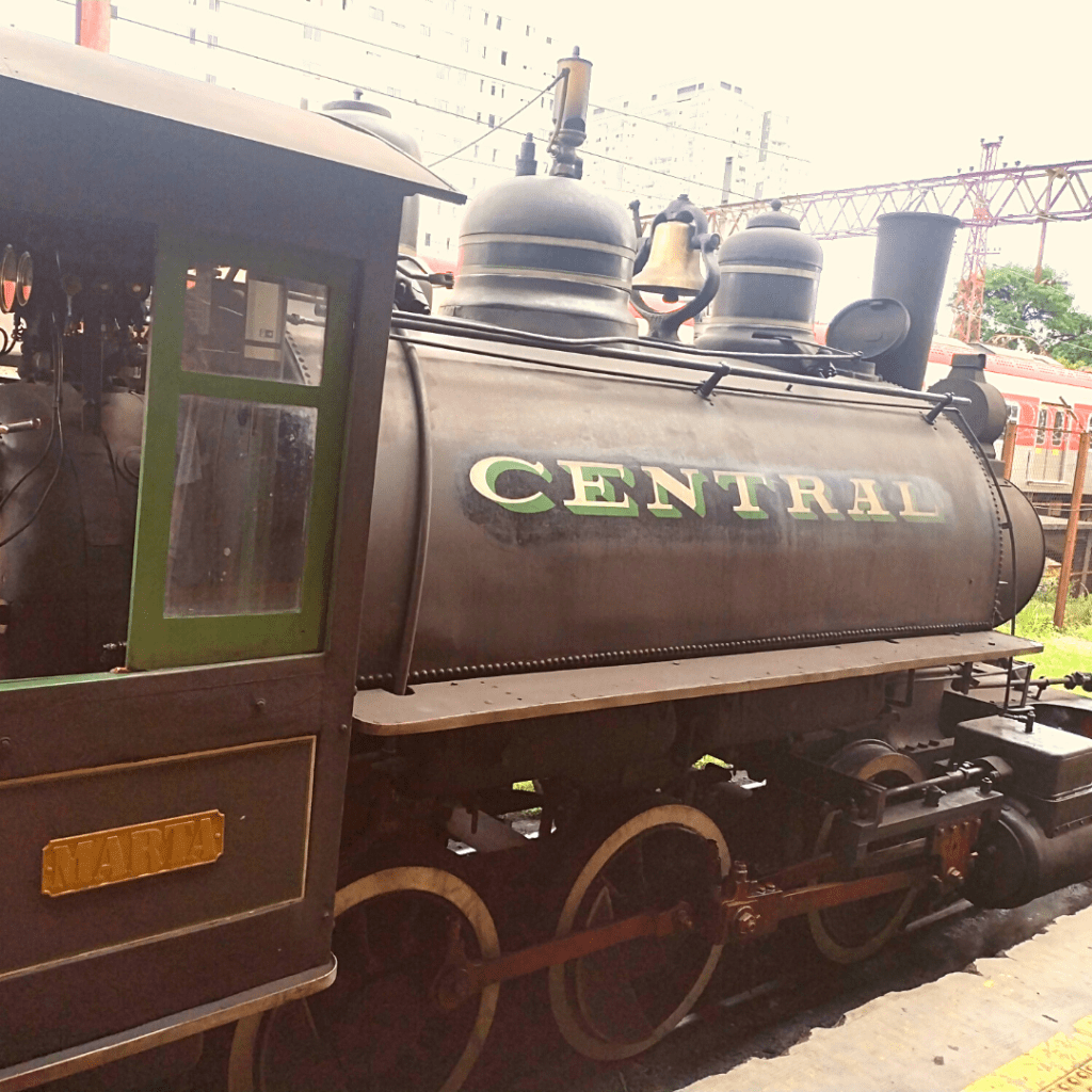 Trem Maria Fumaça no Museu da Imigração.