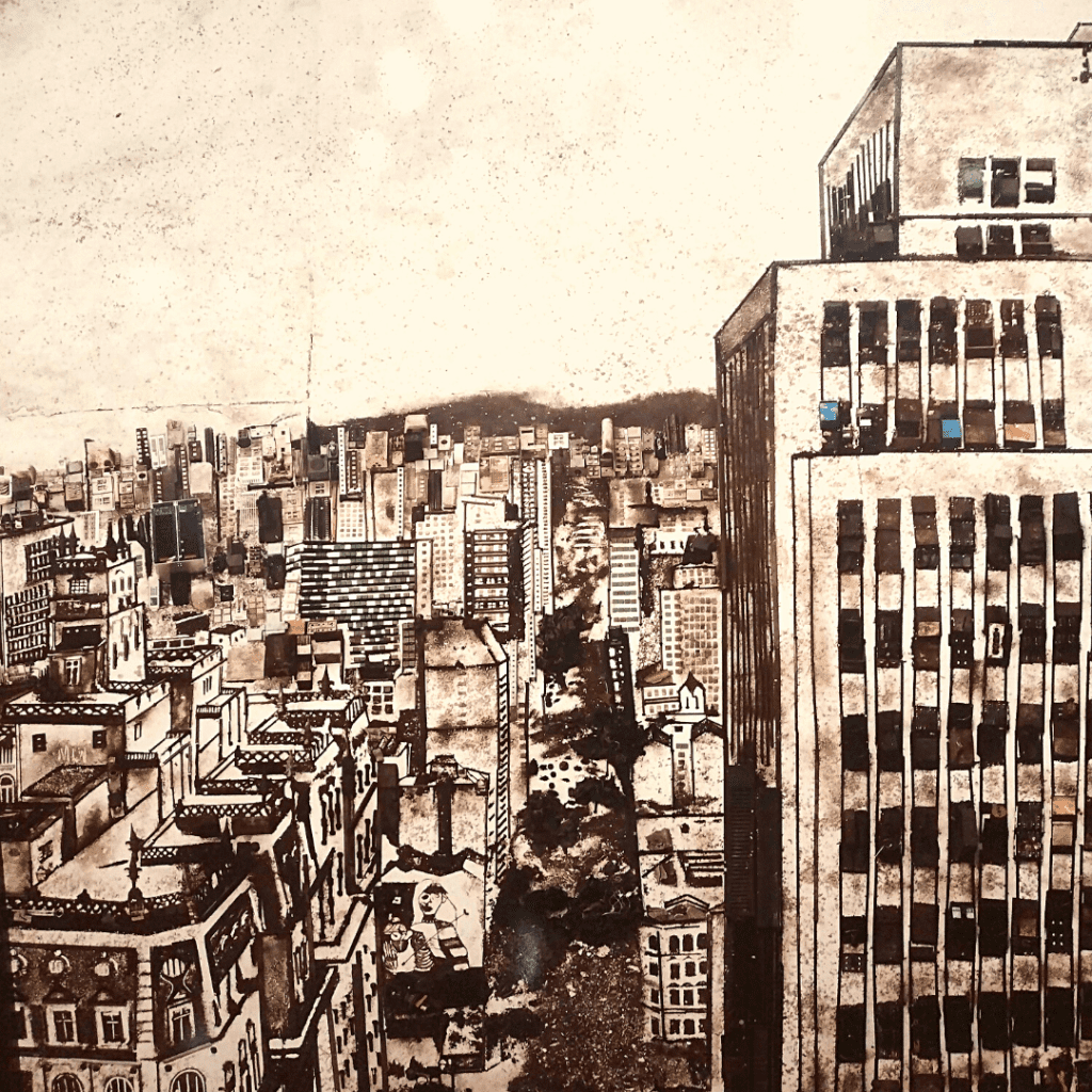 Obra da exposição Vista 360º por Vik Muniz no Farol Santander.