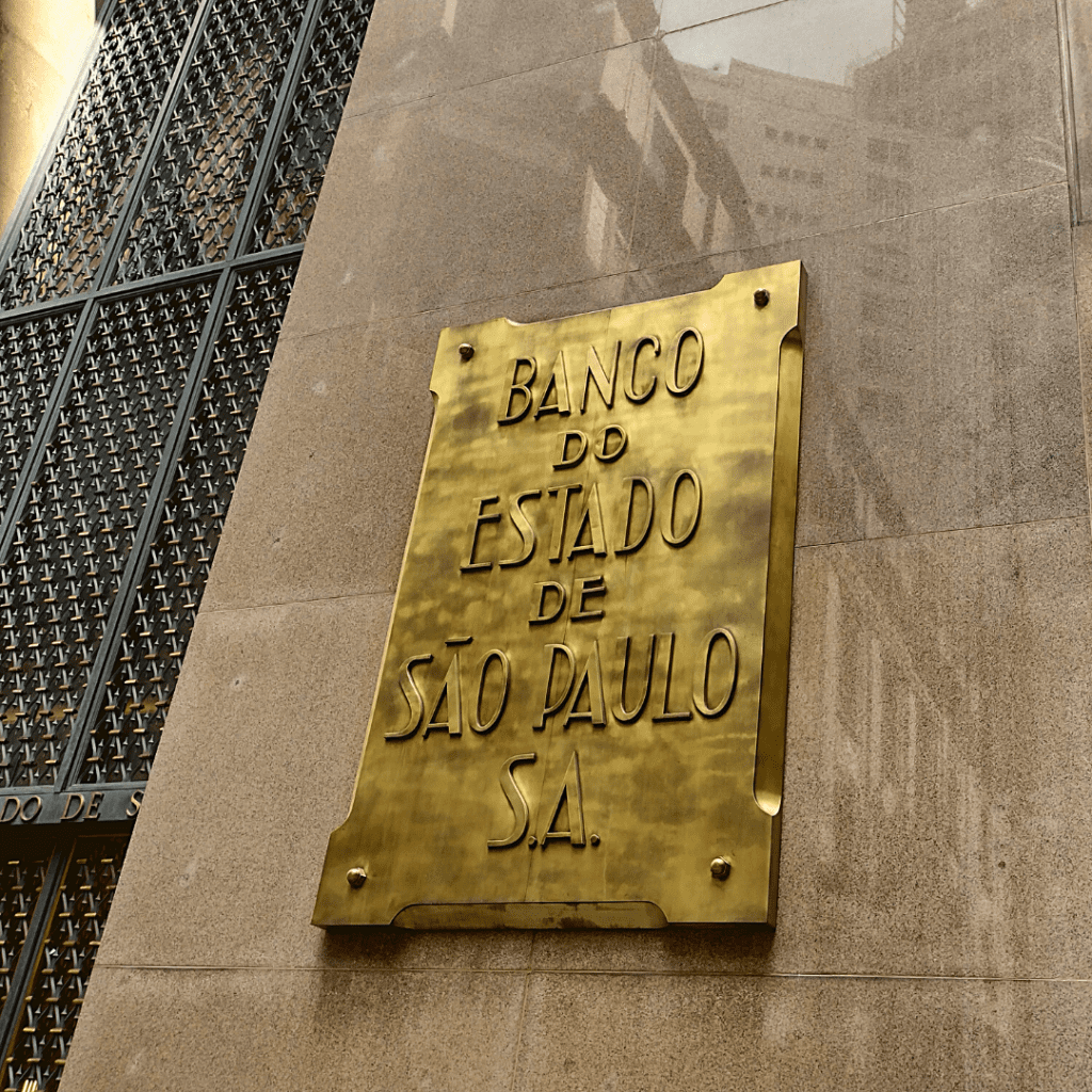 Placo do Banco do Estado de São Paulo.