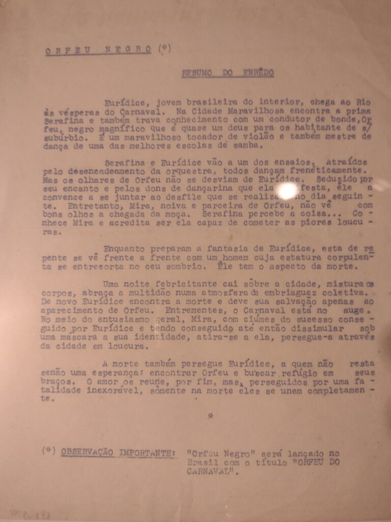 Arquivo original na exposição Vinicius de Moraes “Por toda a minha vida” no Farol Santander.
