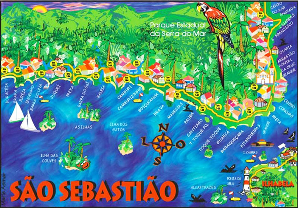 MAPA TURÍSTICO DA CIDADE DE SÃO SEBASTIÃO SÃO PAULO
