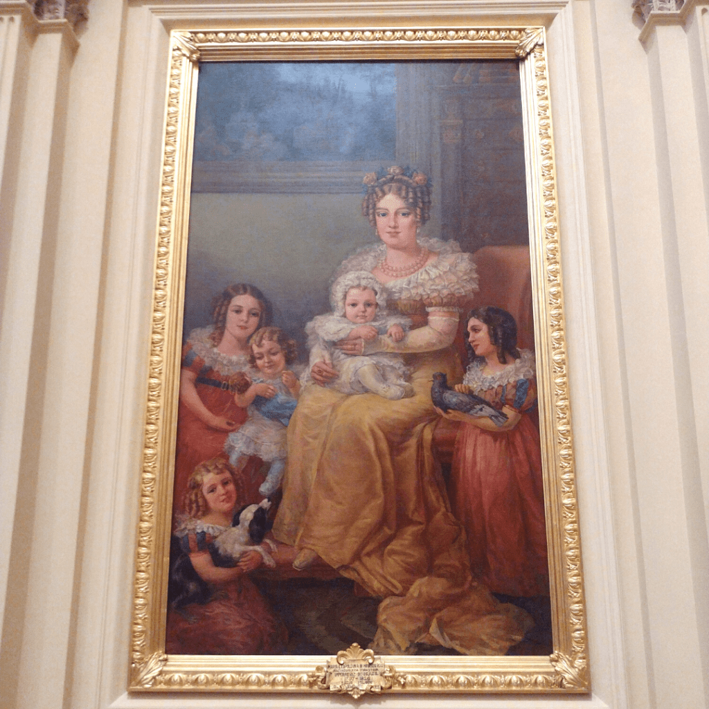 Imperatriz Leopoldina com os filhos